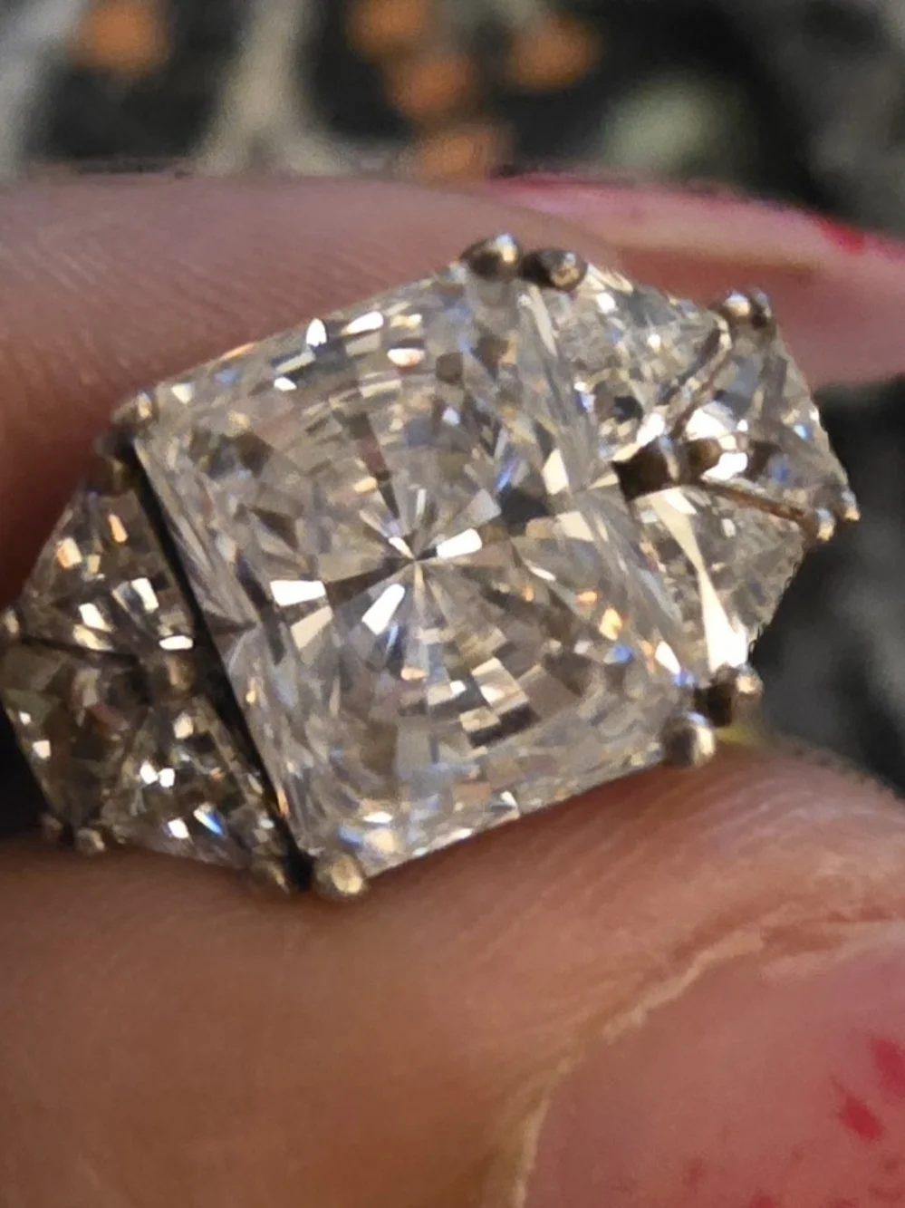 Classic White Gold Cubic Zirconia Engagement Ring - White